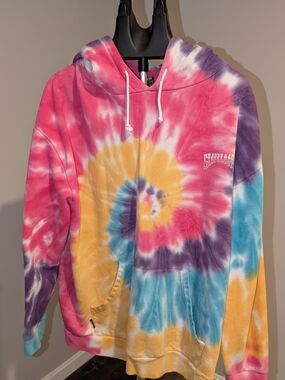 Grassroots California Tie-Dye Pullover Hoodie in Pink & Purple